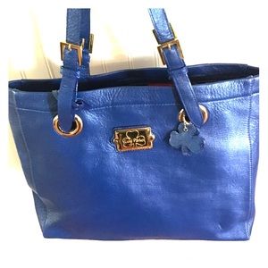 Luigi Parko Blue Shoulder Bag